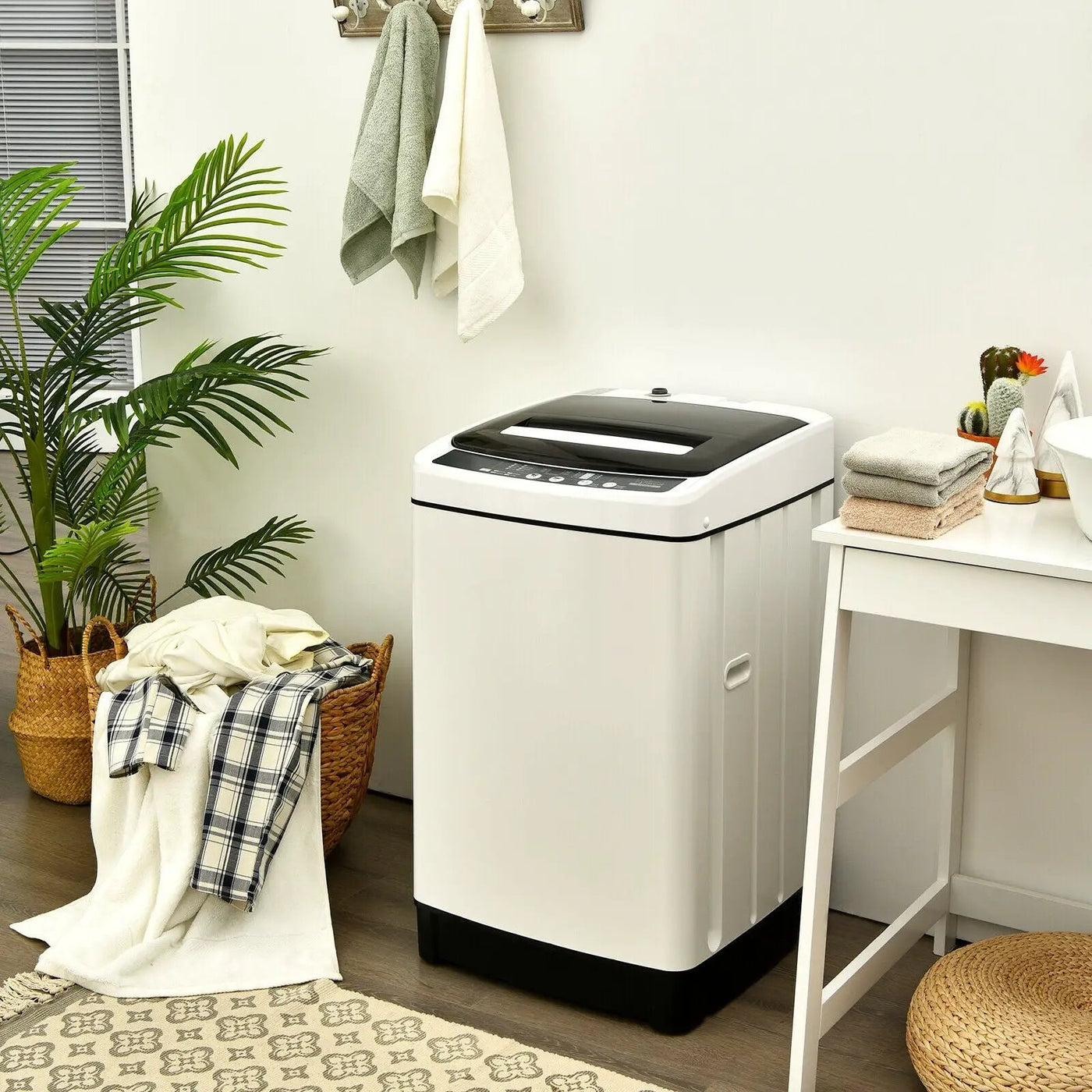 Full-Automatic Washing Machine 1.5 Cubic Feet 11 LBS Washer by DirectDeals