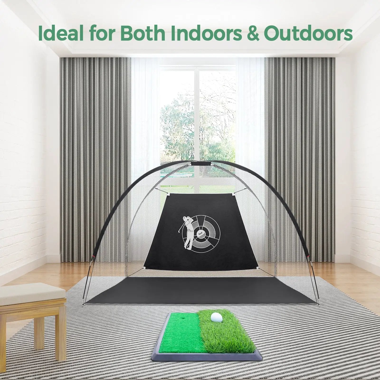 3-in-1 Portable 10 Feet Golf Practice Set by DirectDeals