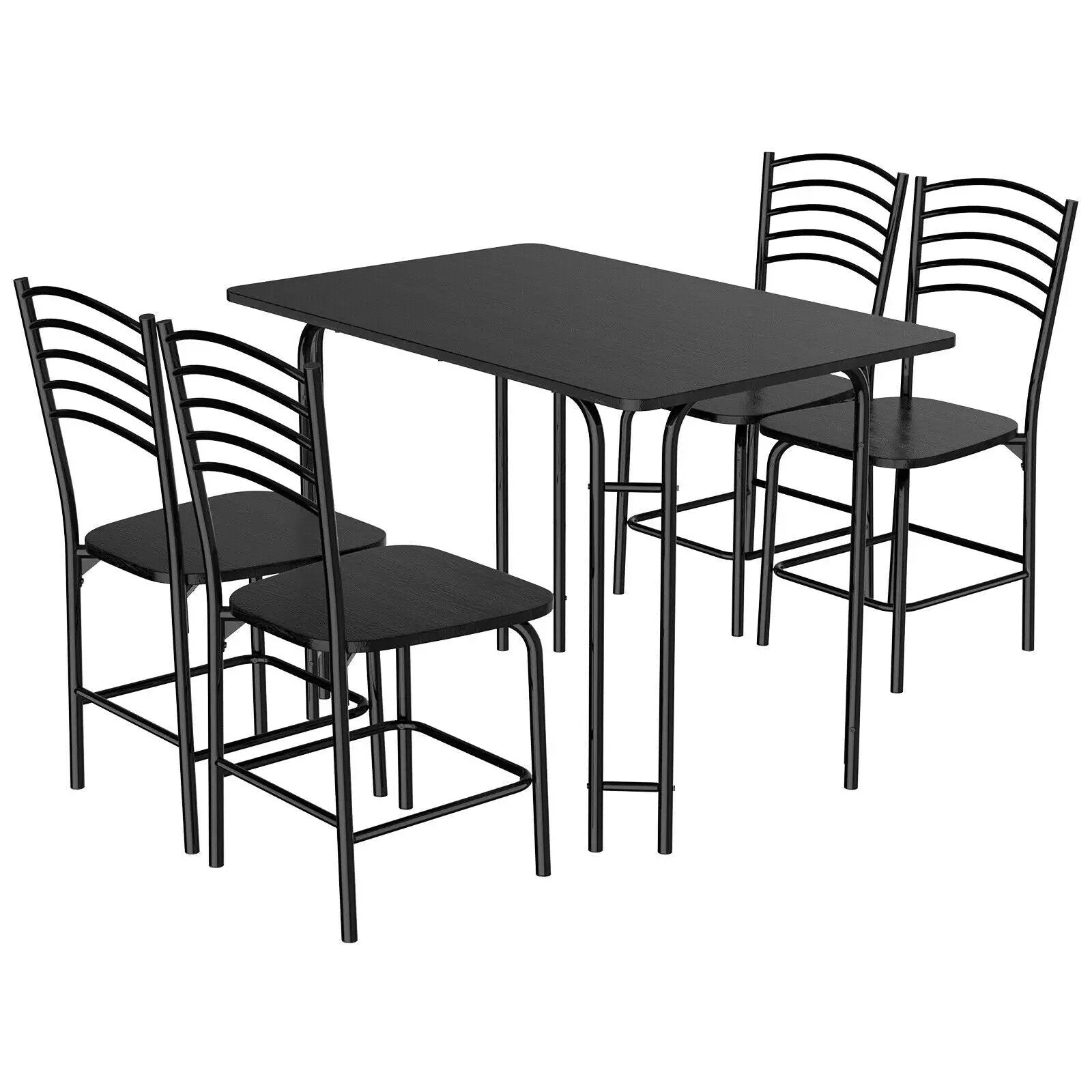 5 Pieces Wood Rectangular Dining Table Set by DirectDeals