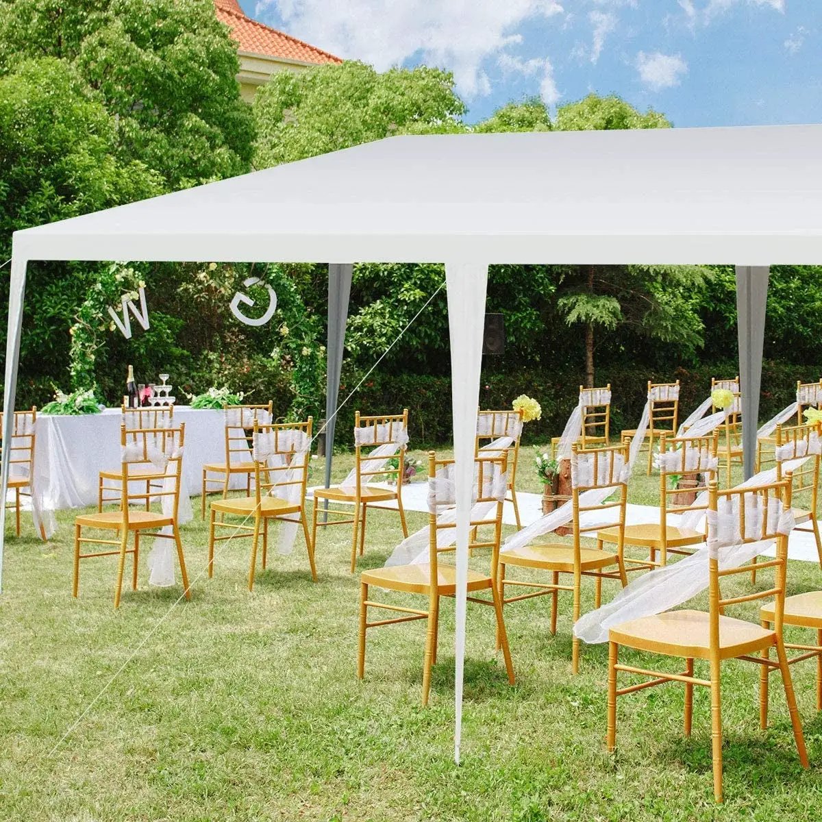 10 x 20 Feet Waterproof Canopy Tent with Tent Peg and Wind Rope by DirectDeals
