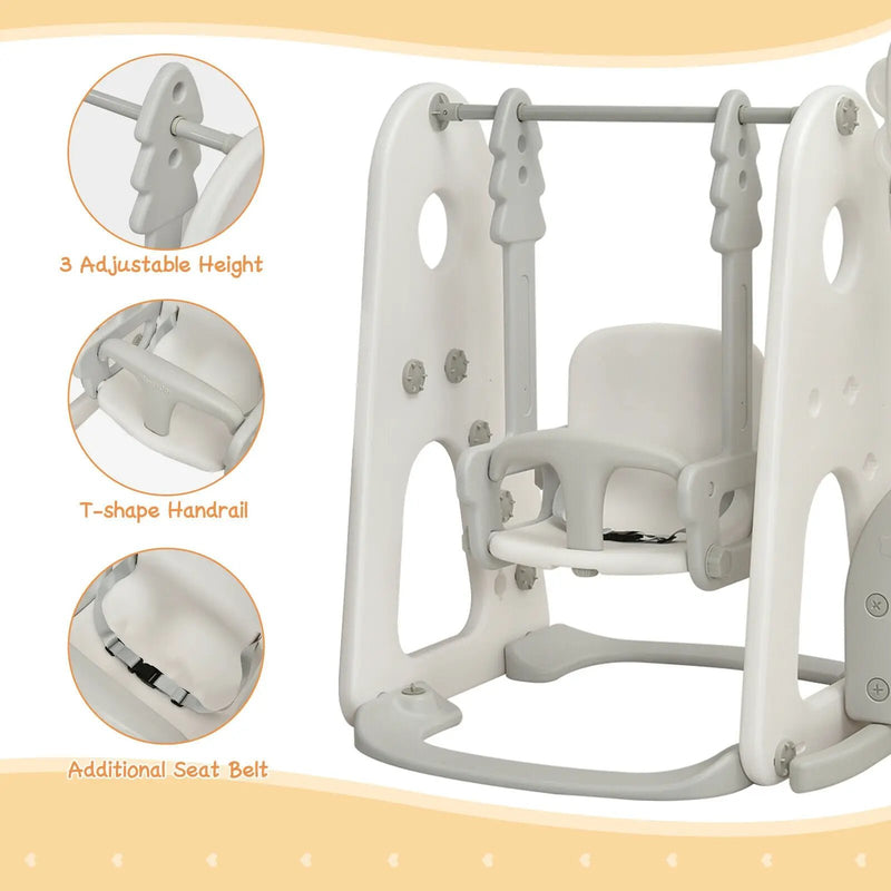 6 in 1 Toddler Slide and Swing Set with Ball Games by DirectDeals