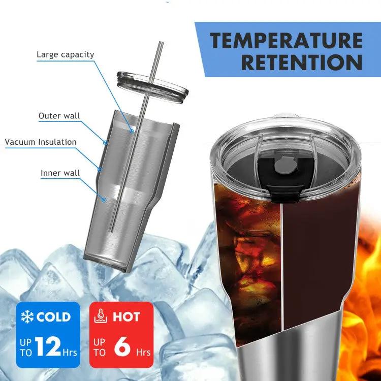 Travel Mug Double Wall Stainless Steel by DirectDeals