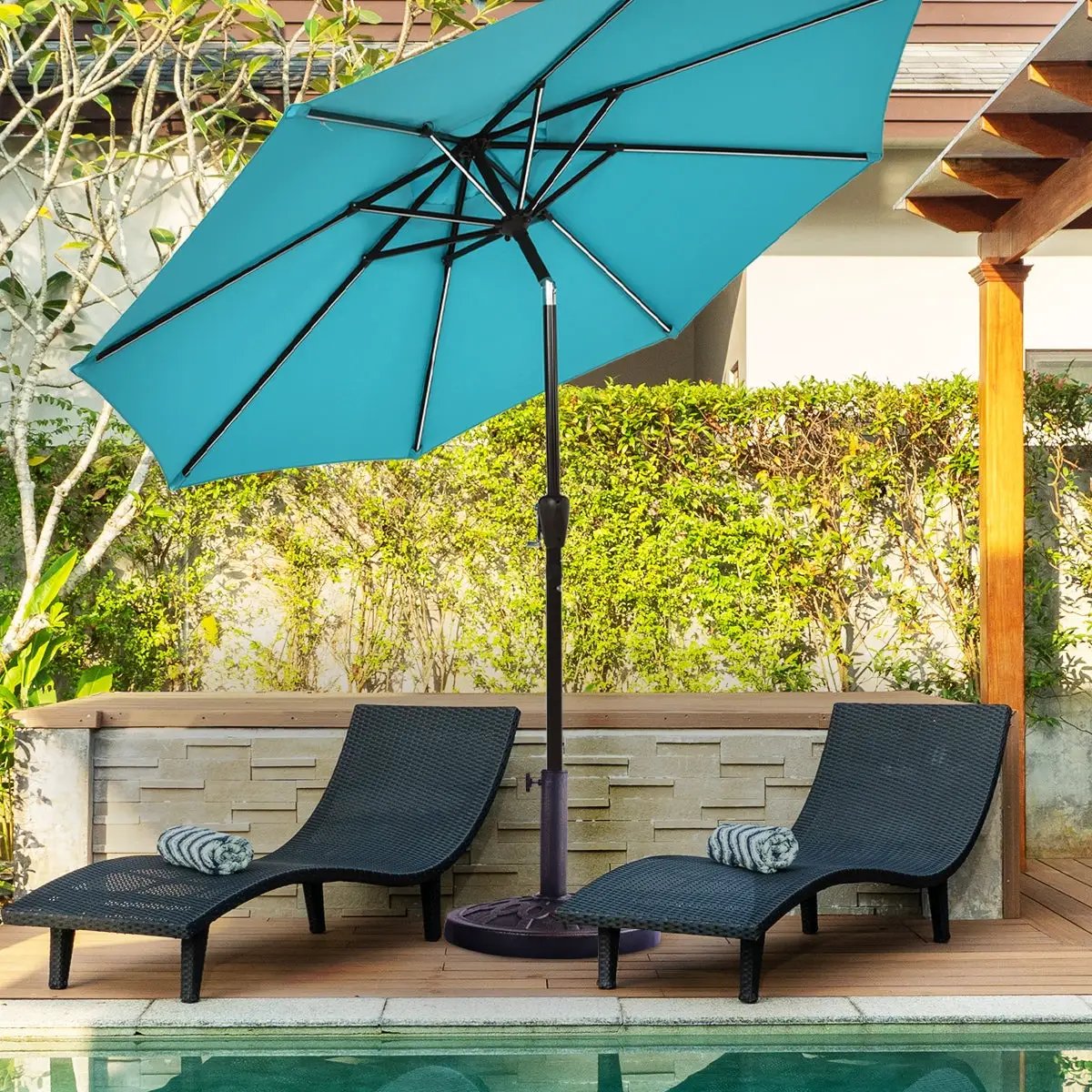 30lbs 18 Inches Heavy Duty Outdoor Patio Market Umbrella Base by DirectDeals