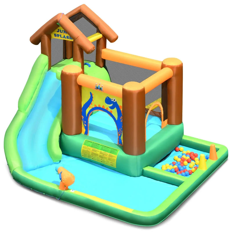 Inflatable Waterslide Bounce House Climbing Wall without Blower by DirectDeals