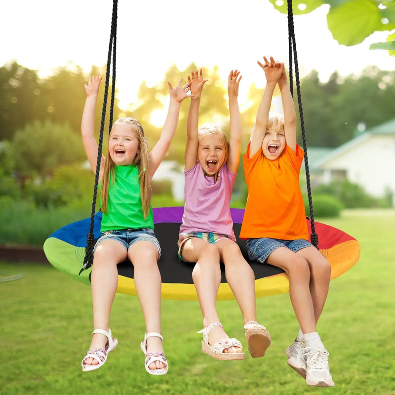 40-Inch Flying Saucer Tree Swing Outdoor Play Set with Easy Installation Process for Kids by DirectDeals