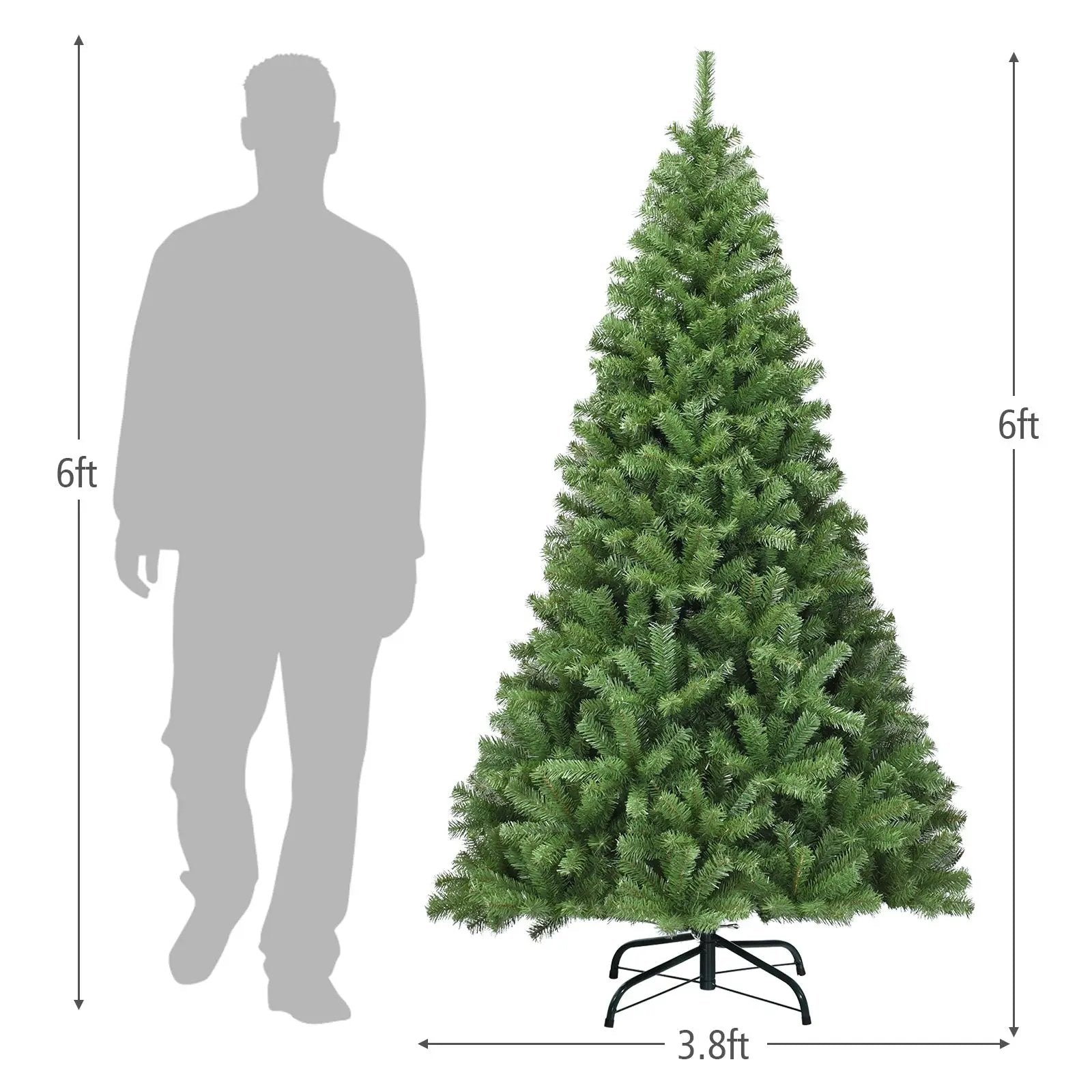 PVC Artificial Christmas Tree Premium Hinged by DirectDeals