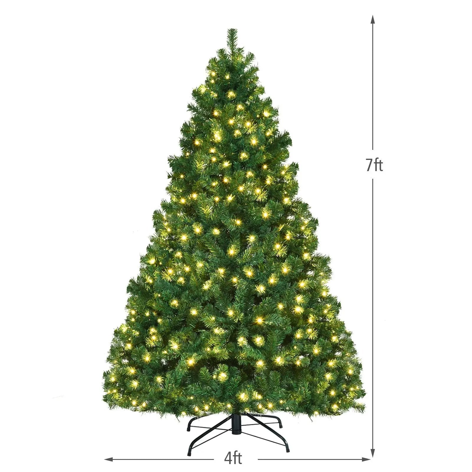 7 Feet PVC Artificial Christmas Tree with LED Lights by DirectDeals