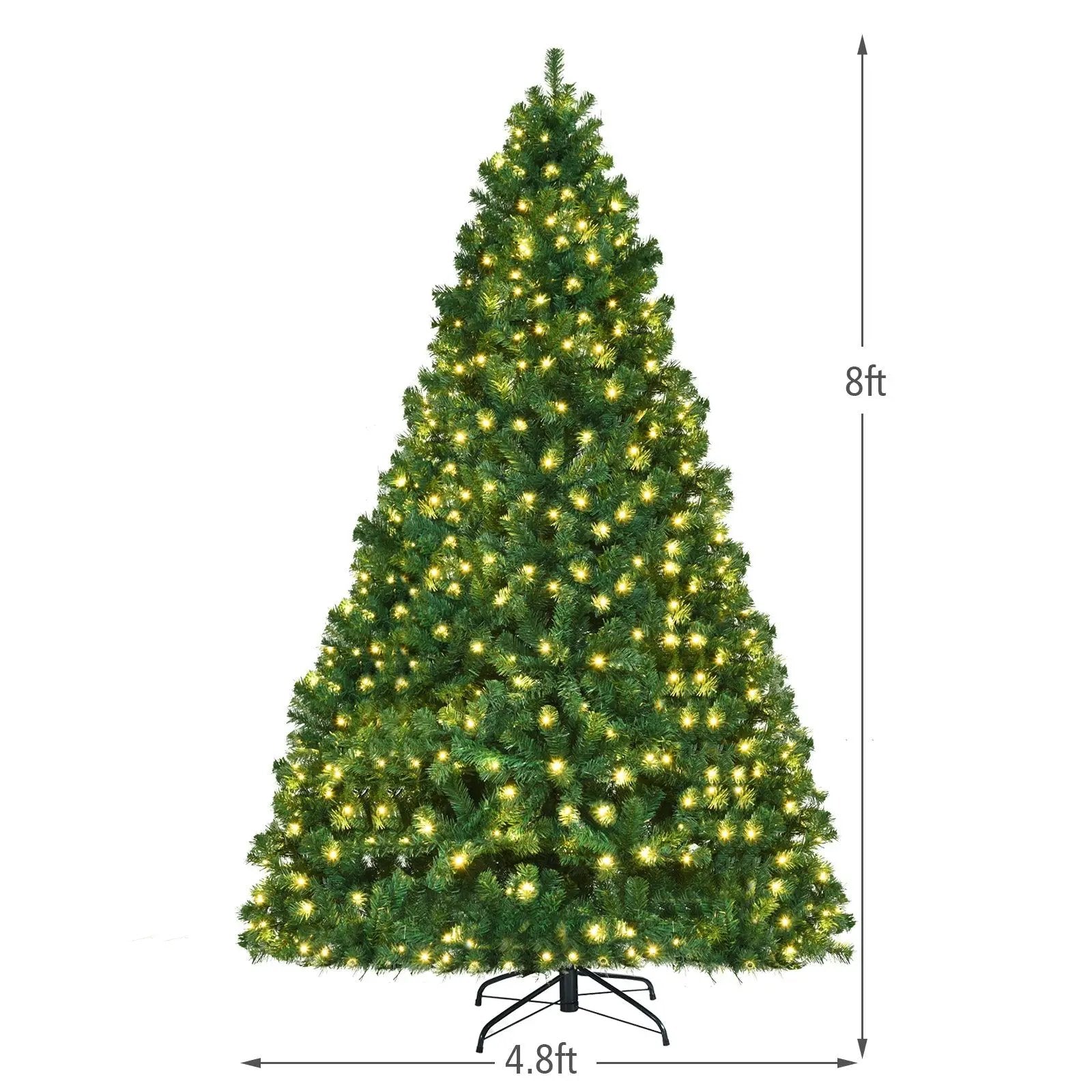 7 Feet PVC Artificial Christmas Tree with LED Lights by DirectDeals