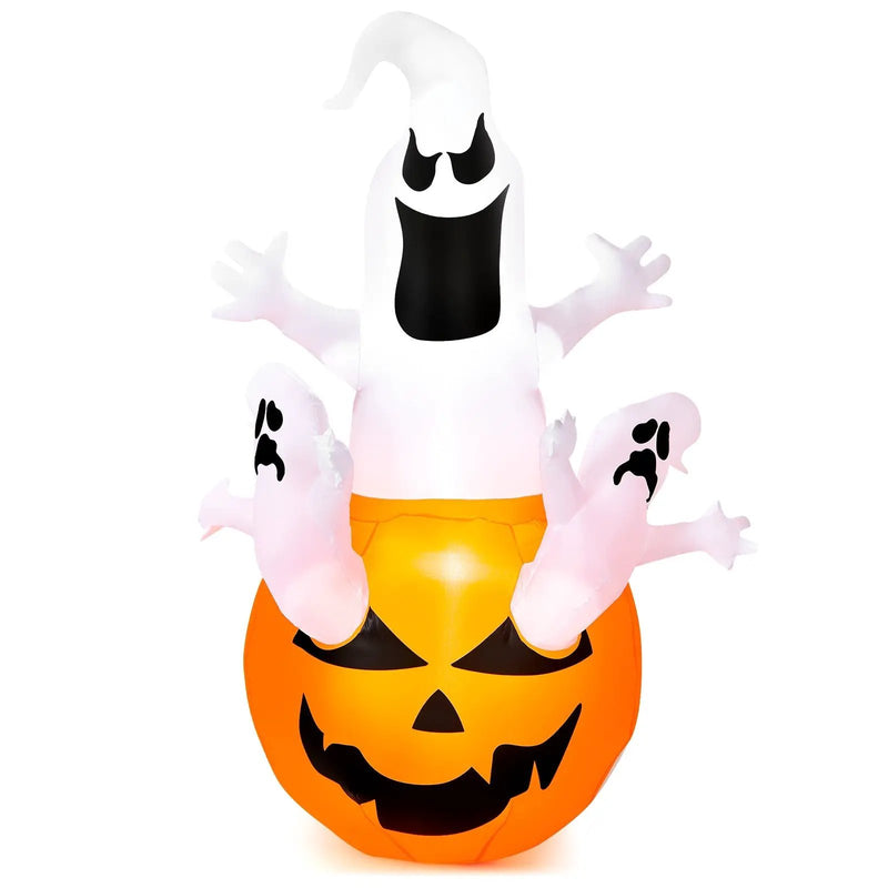 6 Feet Pumpkin-Halloween Blow Up Yard Decorations with Build-in LED Light by DirectDeals