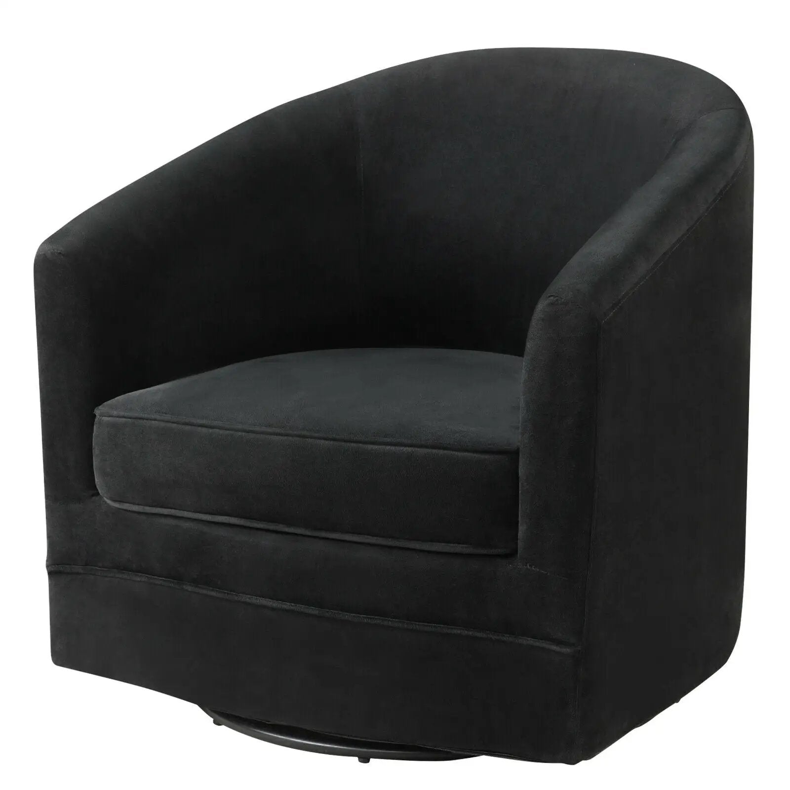 Assembly Accent Chair with 360-Degree Swivel Metal Base for Living Room by DirectDeals