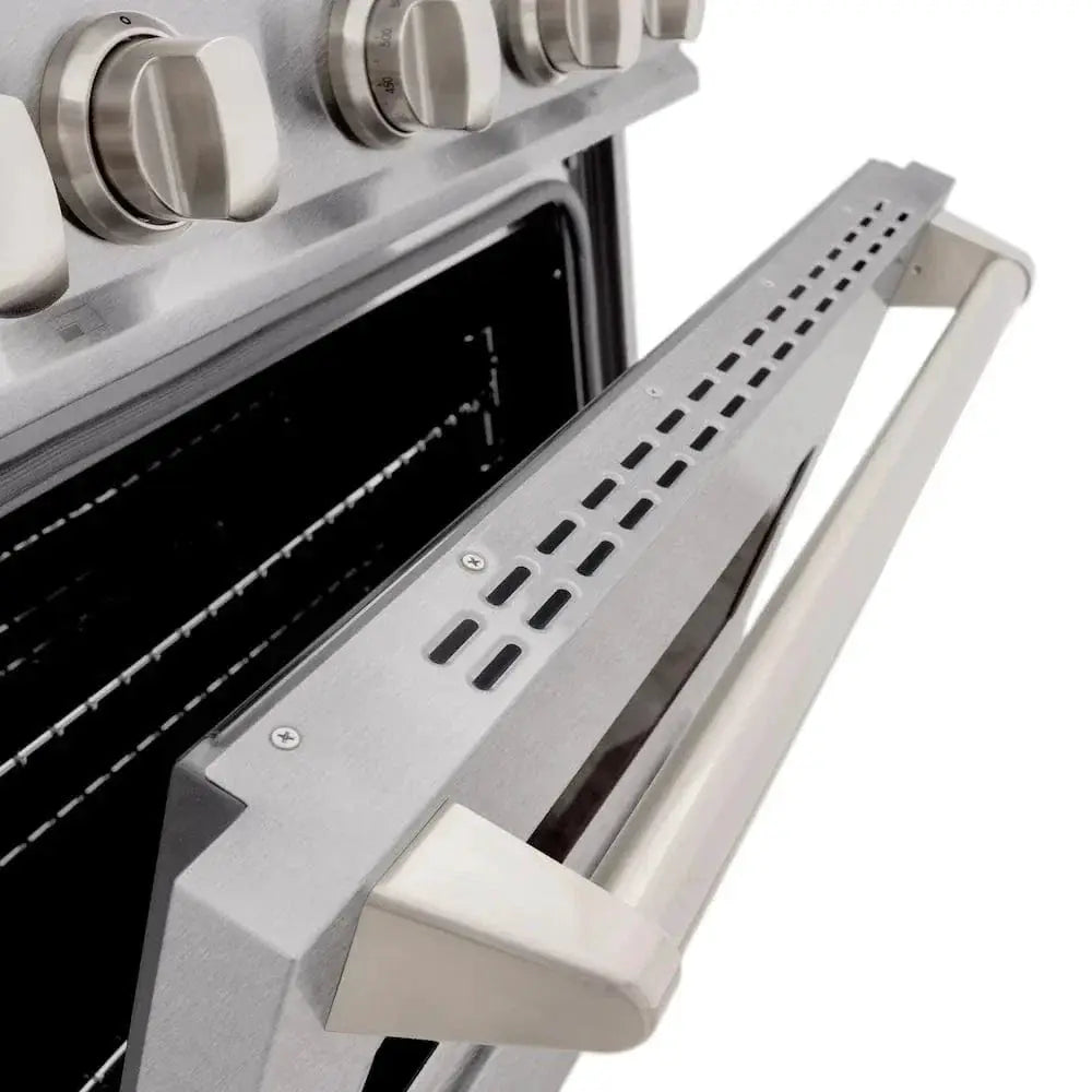 ZLINE 30" Classic Gas Range, Convection Gas Oven DuraSnow® Stainless Steel, CGRS-30 by Farmhouse Kitchen and Bath