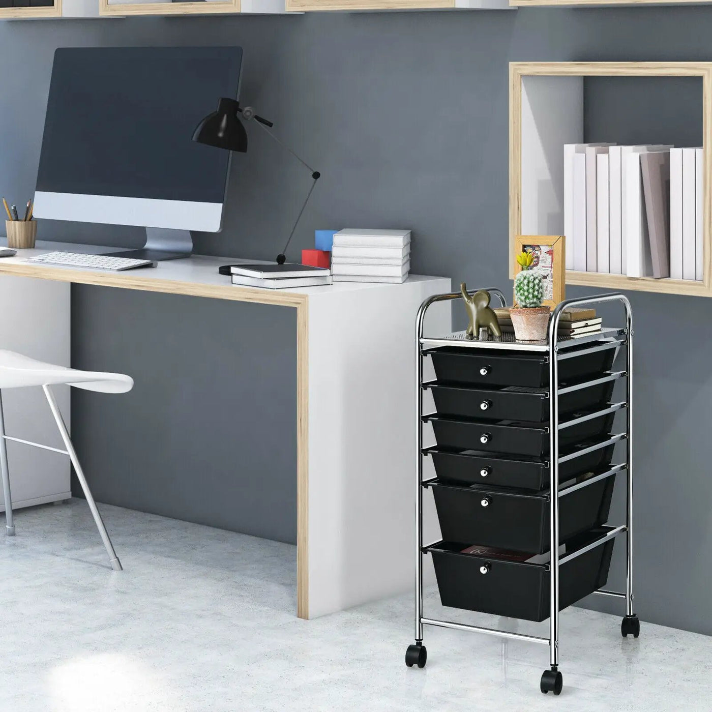 6 Drawers Rolling Storage Cart Organizer by DirectDeals