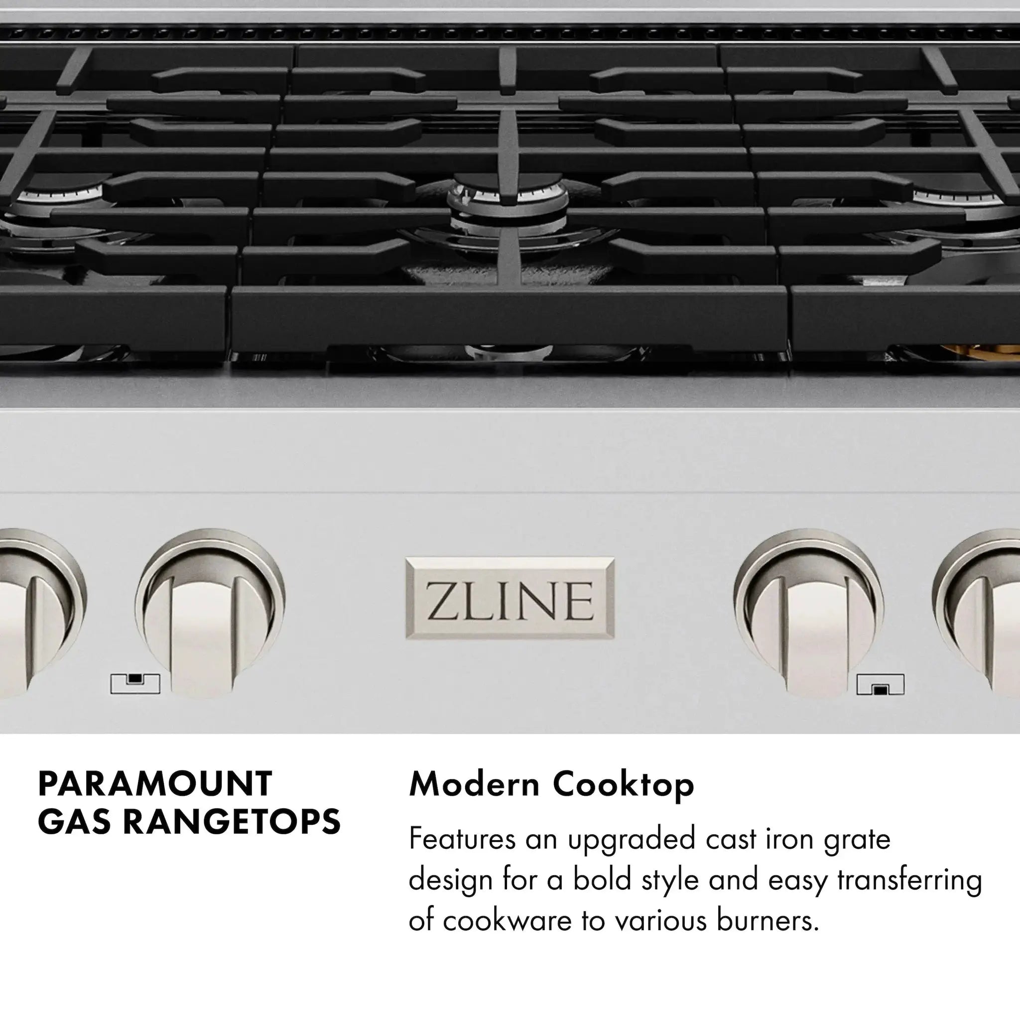 ZLINE 36" Paramount Gas Rangetop Stainless Steel SRT36 by Farmhouse Kitchen and Bath