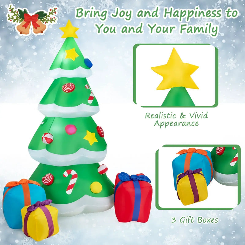 Inflatable Christmas Tree with 3 Gift Wrapped Boxes by DirectDeals