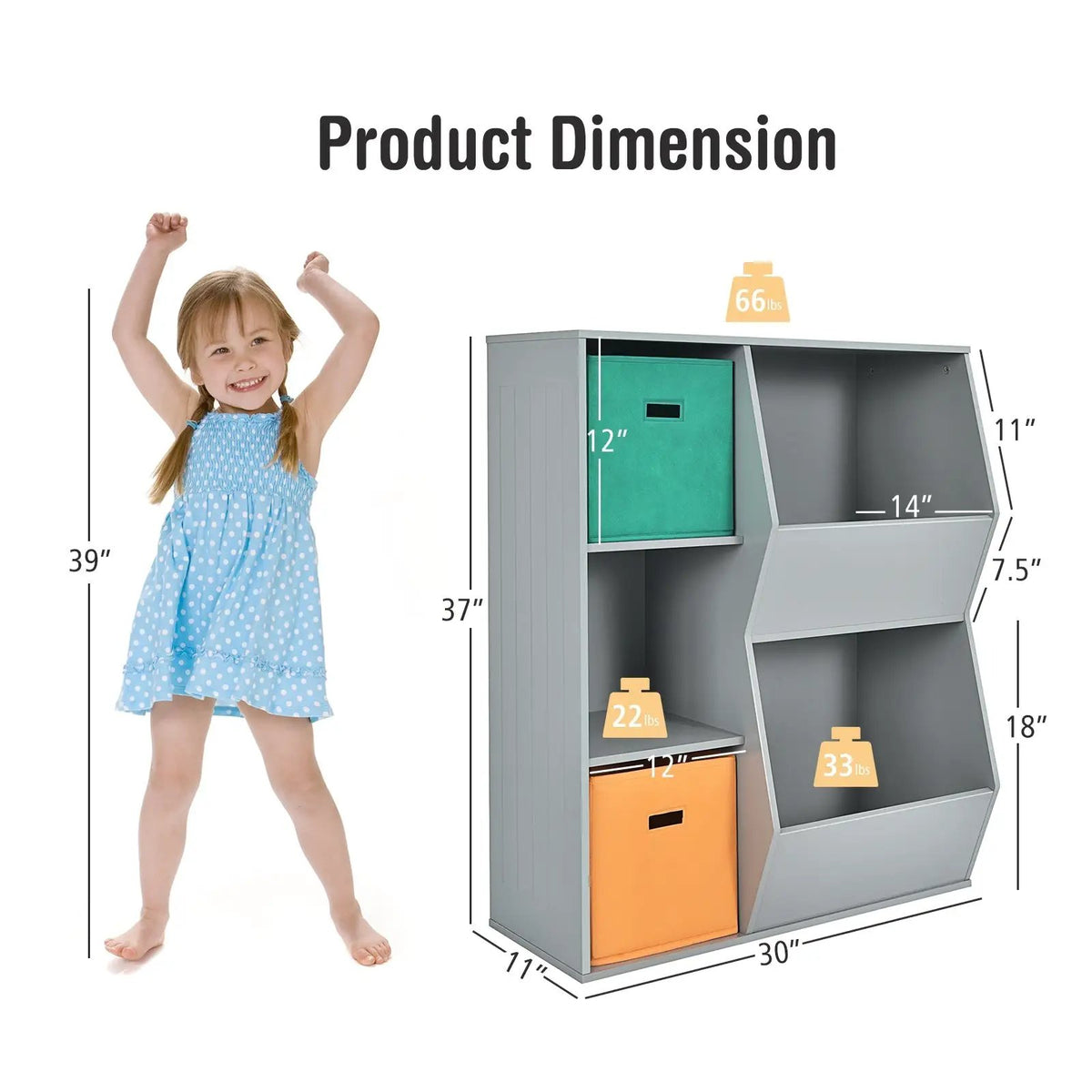 Kids Toy Storage Cabinet by DirectDeals