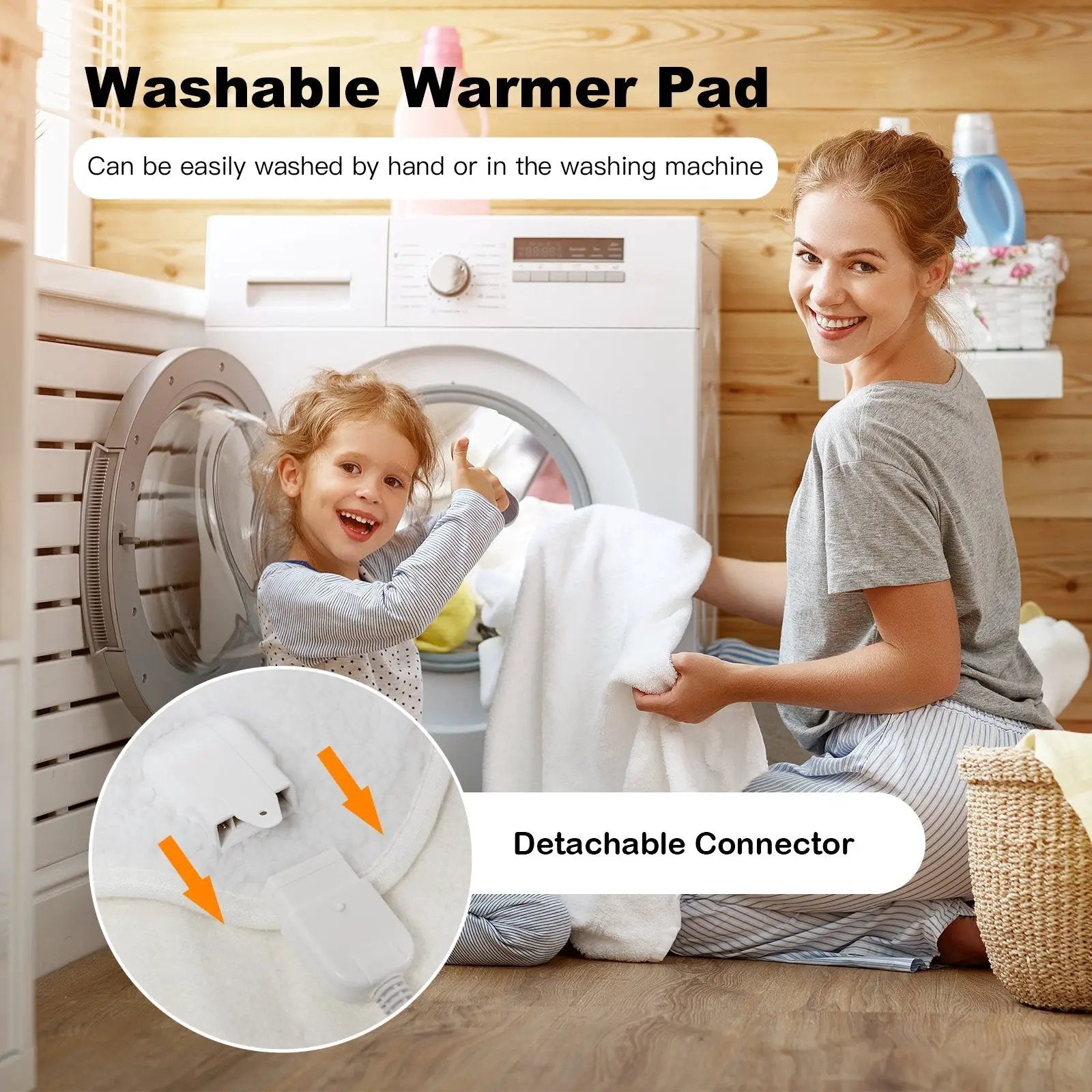 71 x 31 Inch Massage Bed Warmer Heating Pad with 5 Heat Settings by DirectDeals