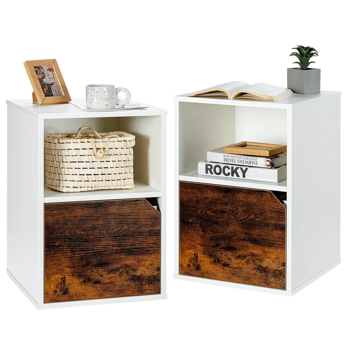 Set of 2 Nightstands Side End Table for Living Room by DirectDeals