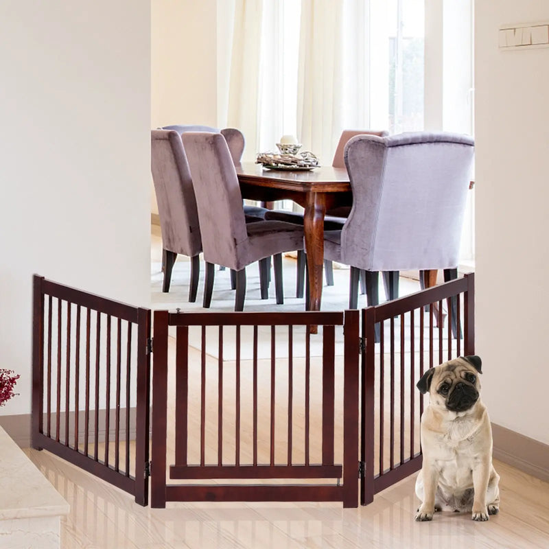 24 Inch Configurable Folding 3 Panel Wood Dog Fence by DirectDeals
