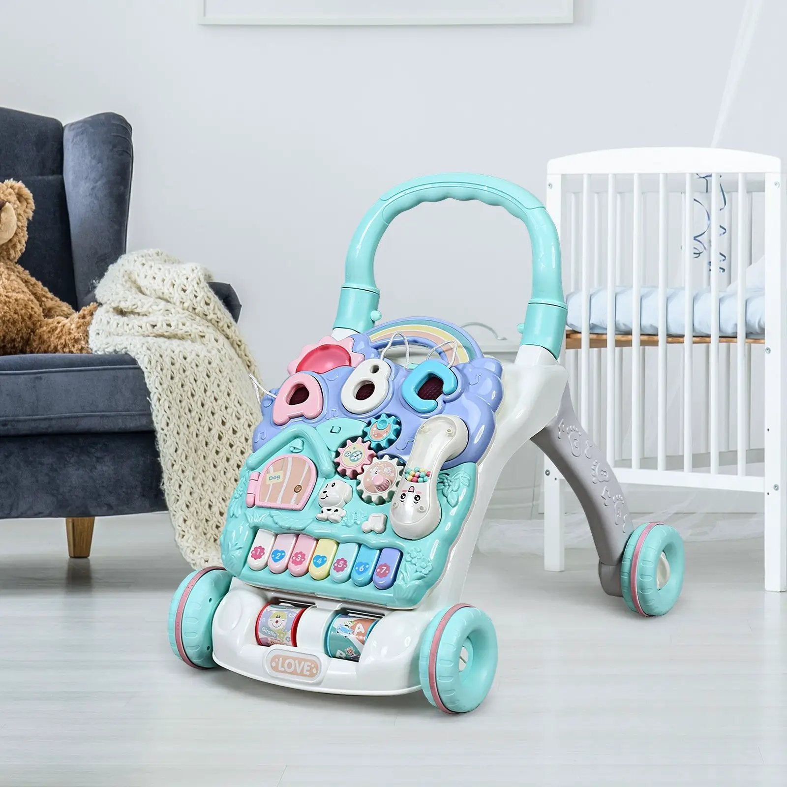 Baby Sit-to-Stand Learning Walker Toddler Musical Toy by DirectDeals