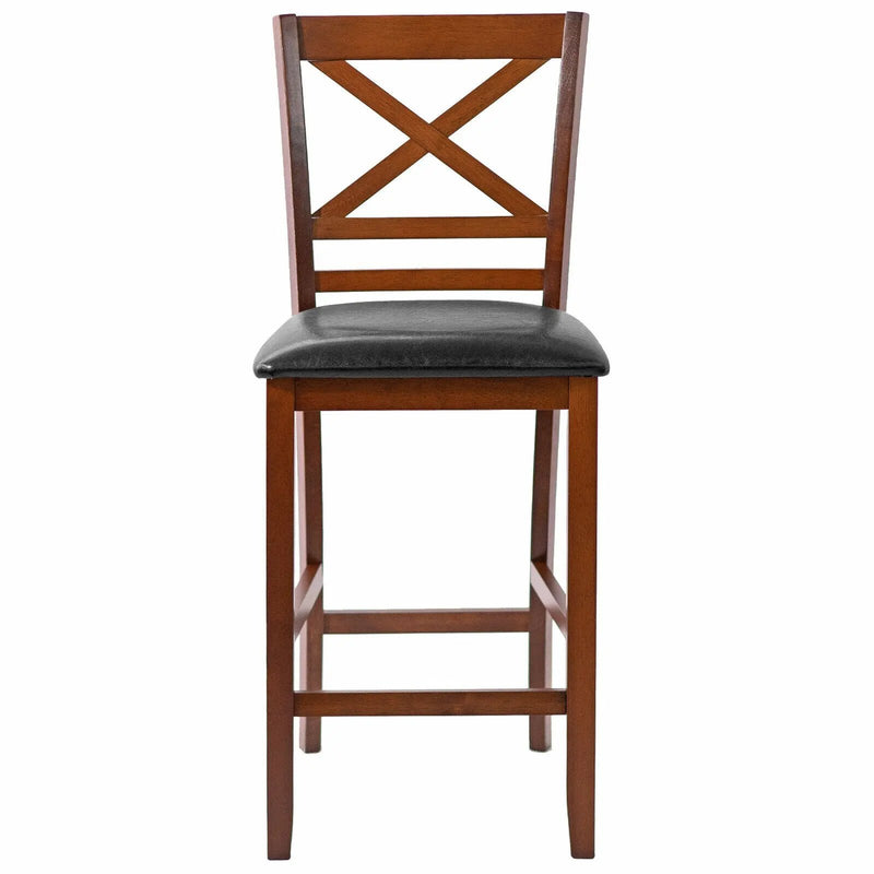 Counter Height Bar Stools 25 Inch - Set of 2 with PU Leather by DirectDeals