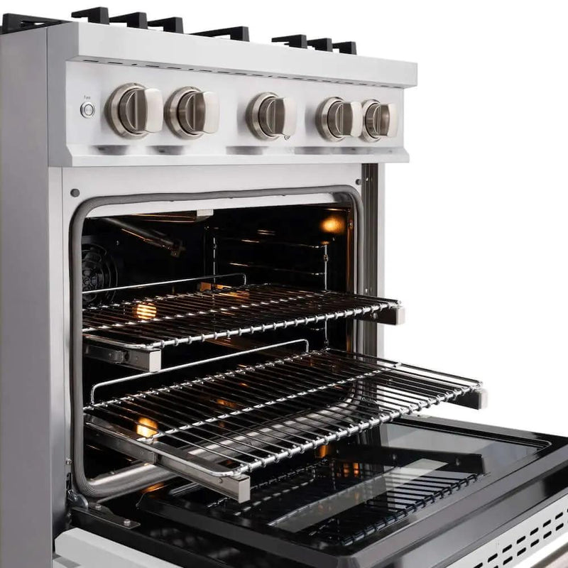 ZLINE 30"Classic Gas Range, Convection Gas Oven, Stainless Steel, White Matte Door CGR-WM-30 by Farmhouse Kitchen and Bath