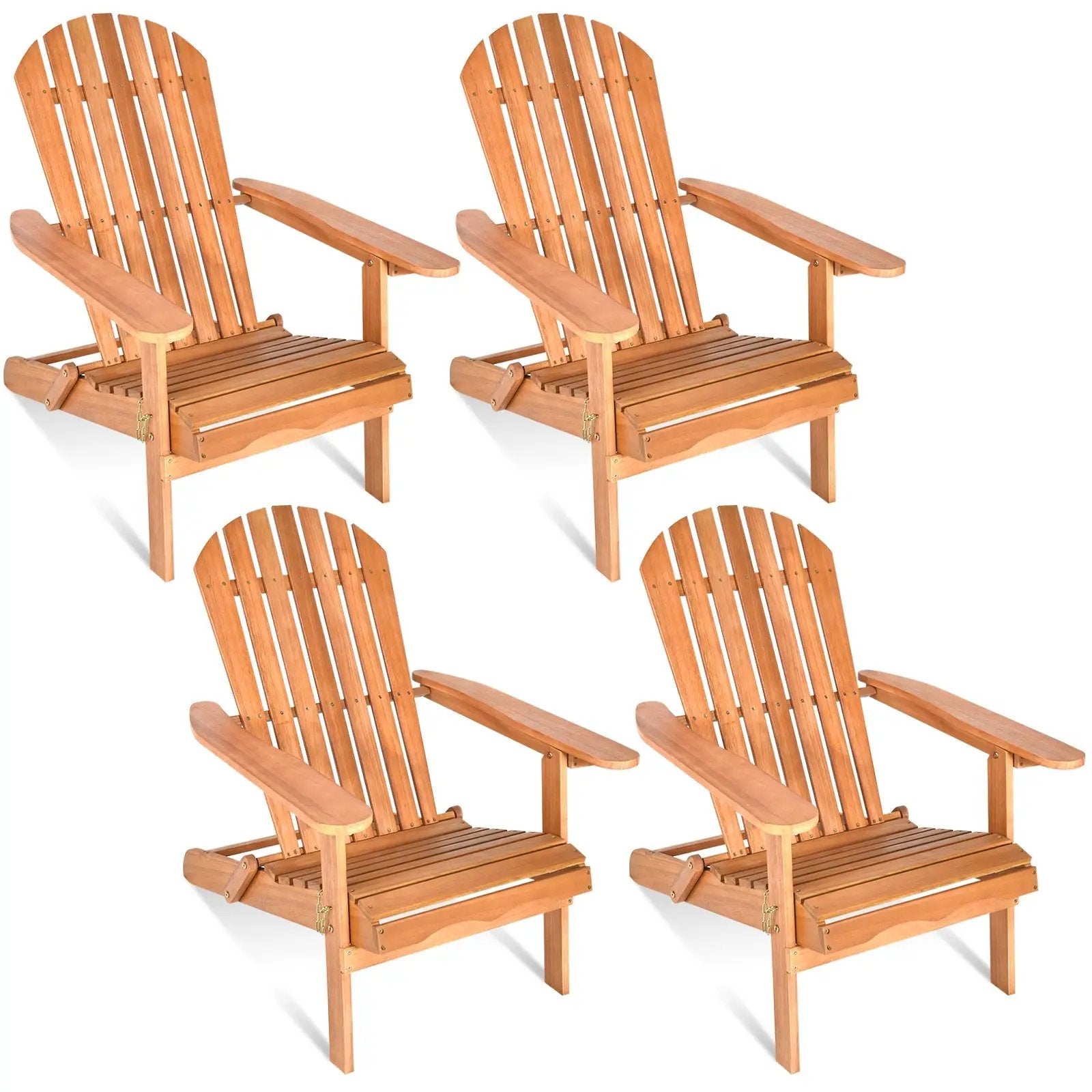 Eucalyptus Chair Foldable Outdoor Wood Lounger Chair by DirectDeals