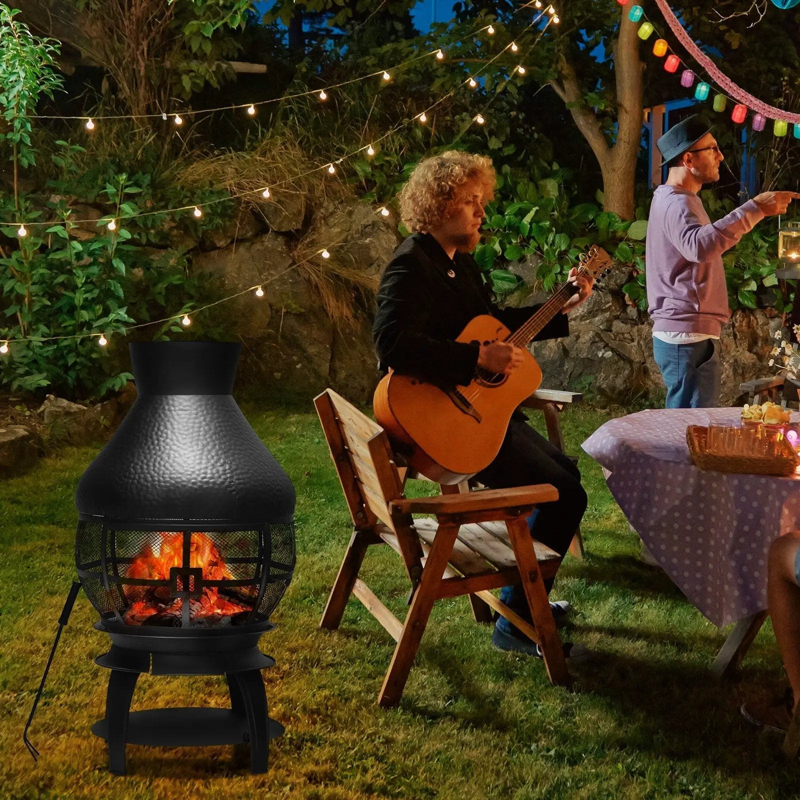 Patio Wood Burning Chimneys Fireplace by DirectDeals
