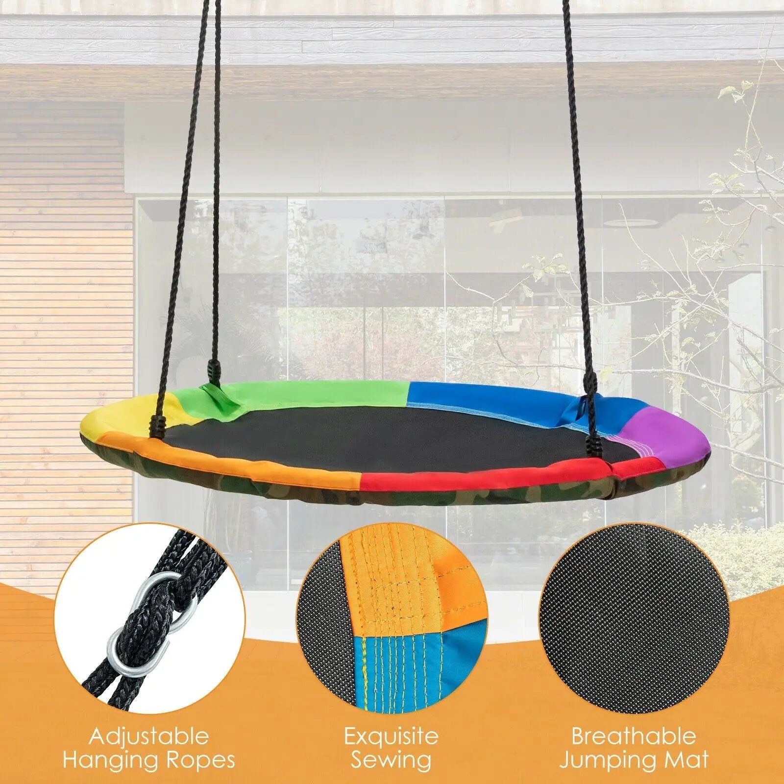 2-Pack Swing Set Swing Seat Replacement and Saucer Tree Swing (Without Stand) by DirectDeals