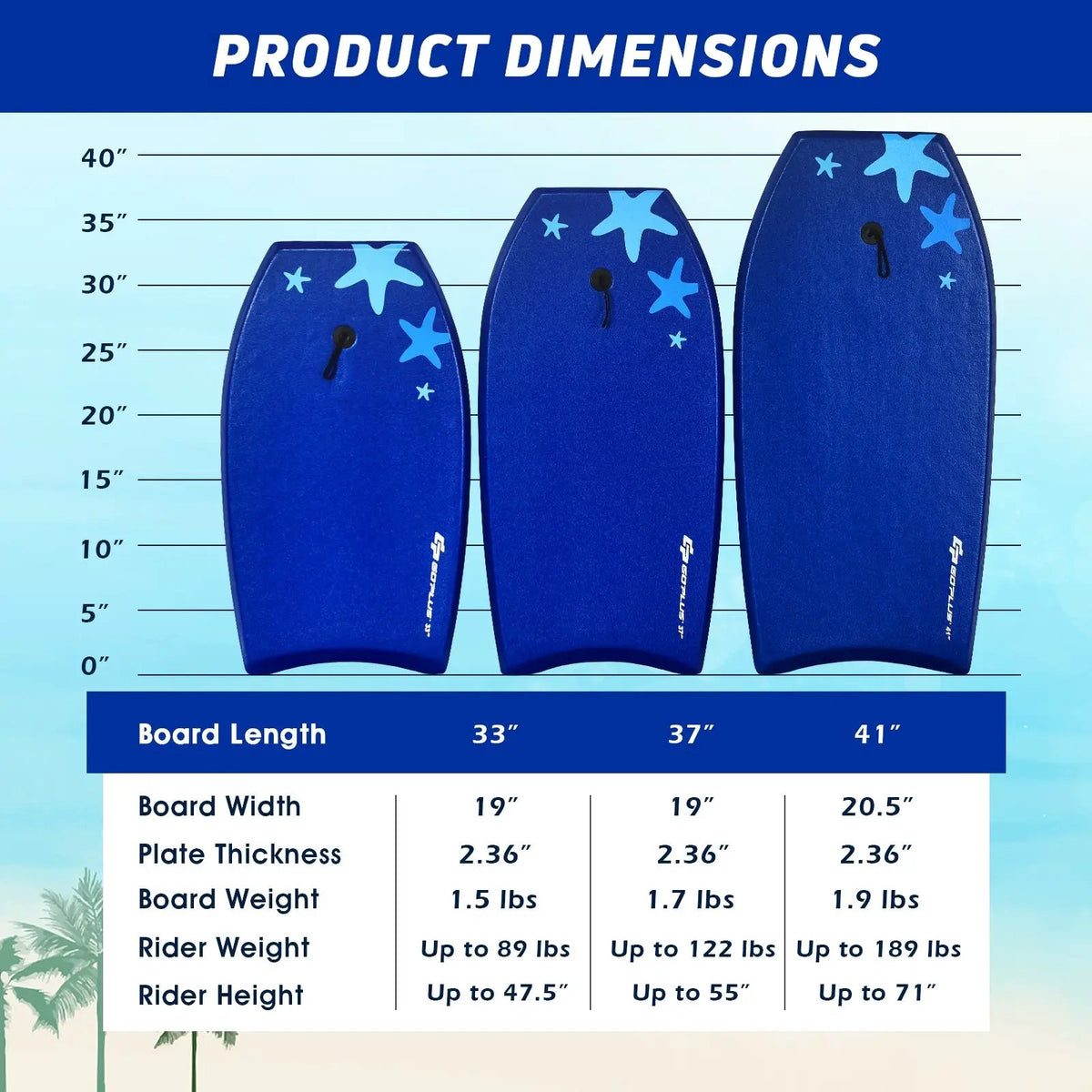 41 Inch Lightweight Super Portable Surfing Bodyboard by DirectDeals