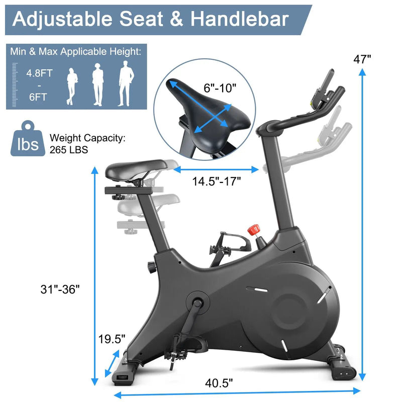 Magnetic Resistance Stationary Bike for Home Gym by DirectDeals