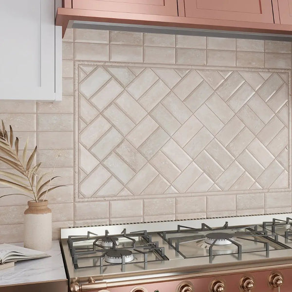 Beige 3x6 Polished Beveled Subway Crema Marfil Marble Tile (40 pack, 5 sq ft/case)