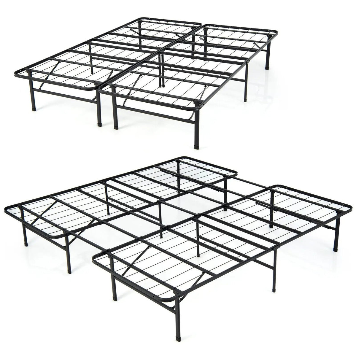 Full/King Size Folding Steel Platform Bed Frame for Kids and Adults by DirectDeals