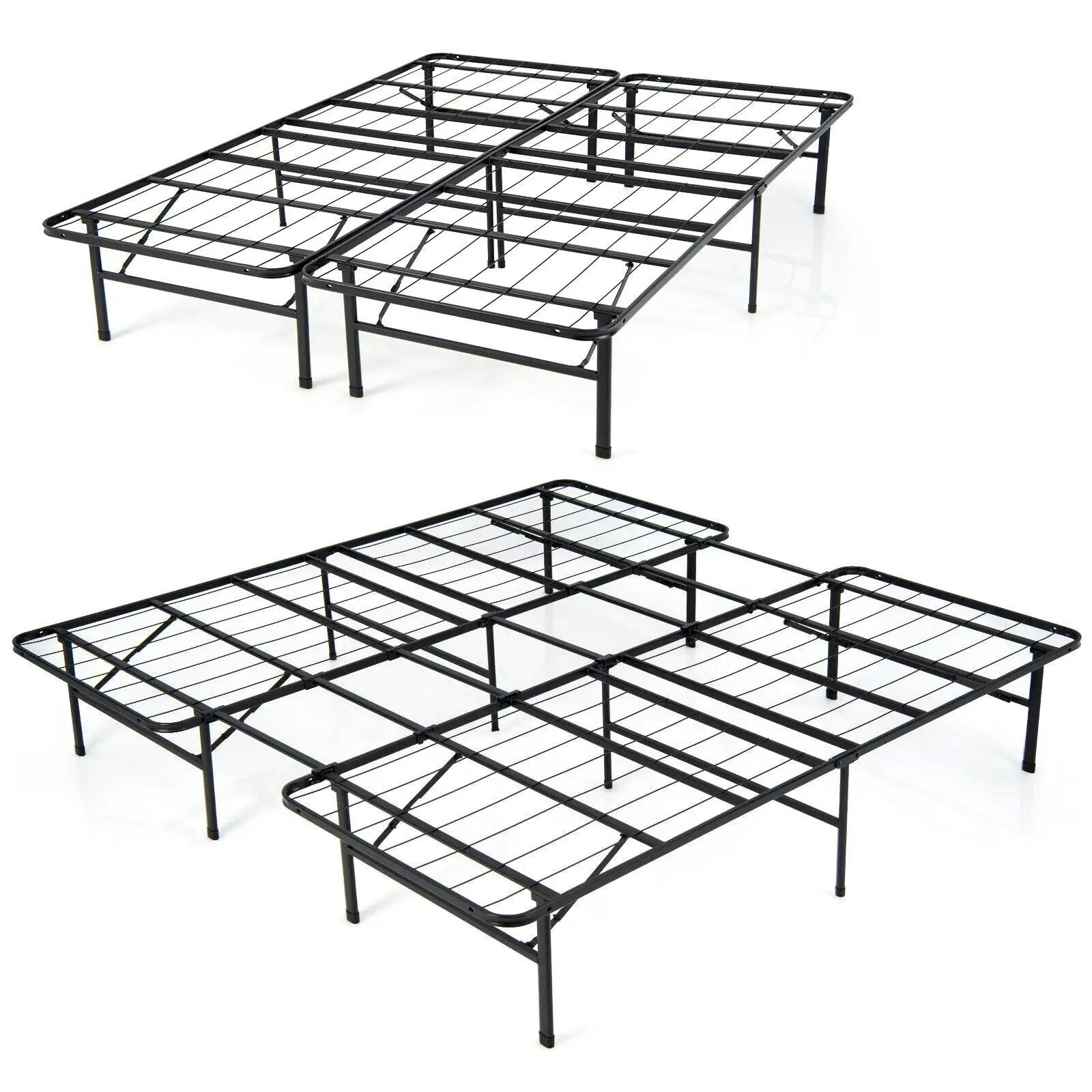 Full/King Size Folding Steel Platform Bed Frame for Kids and Adults by DirectDeals