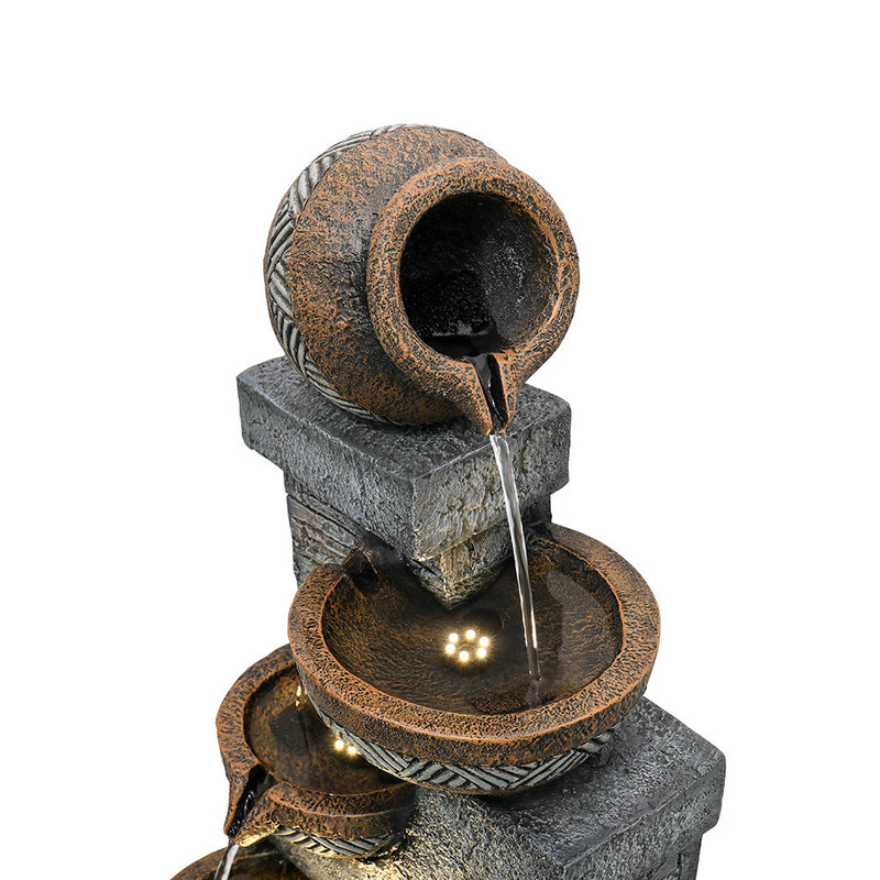 Resin Carved Clay Urn Outdoor Water Fountain 42 Inch, photo 10 of 12