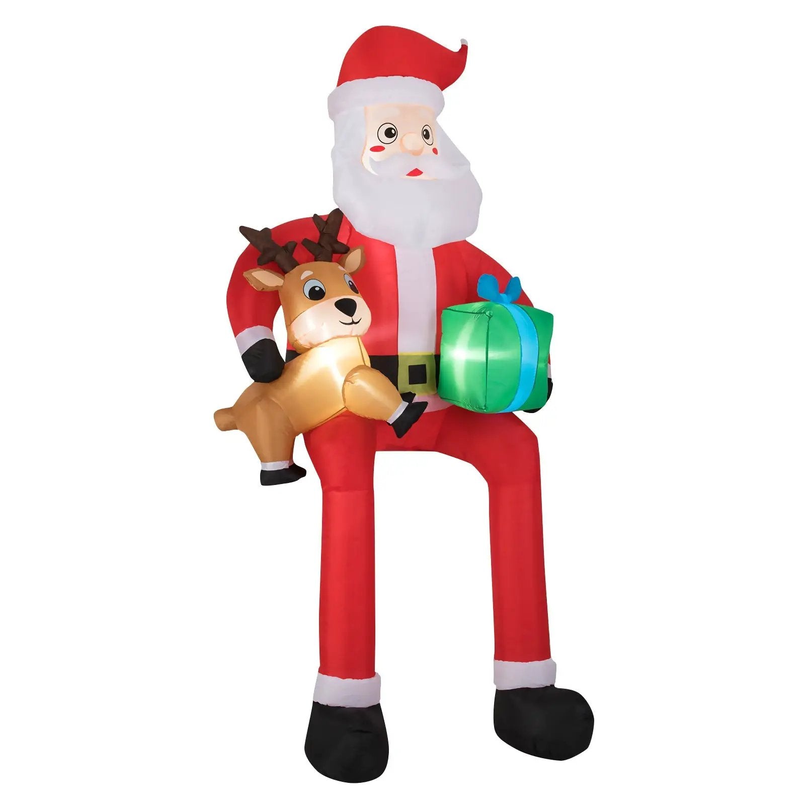 9.5 Feet Christmas Inflatable Santa Outdoor Decoratio with Built-in LED Lights by DirectDeals