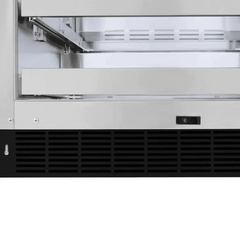 ZLINE 24" Touchstone 151 Can Beverage Fridge Black Matte Glass Door RBSO-BLM-24 by Farmhouse Kitchen and Bath