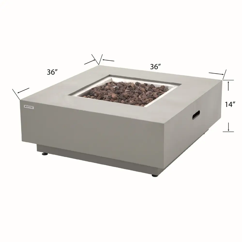 Propane Fire Pit Table Outdoor 50,000 BTU Firepits for Outside CSA Certified by EnvelorHome