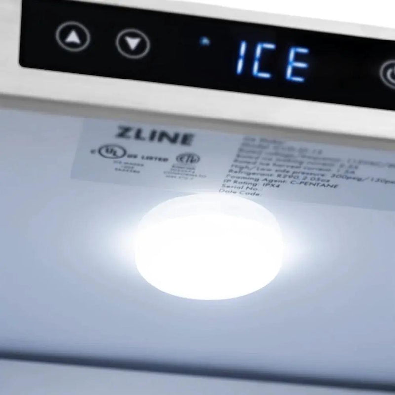 ZLINE 15" Touchstone Clear Cube Ice Maker Drain Pump Panel Ready Door Polished Gold Door ICCDPZ-15-G by Farmhouse Kitchen and Bath