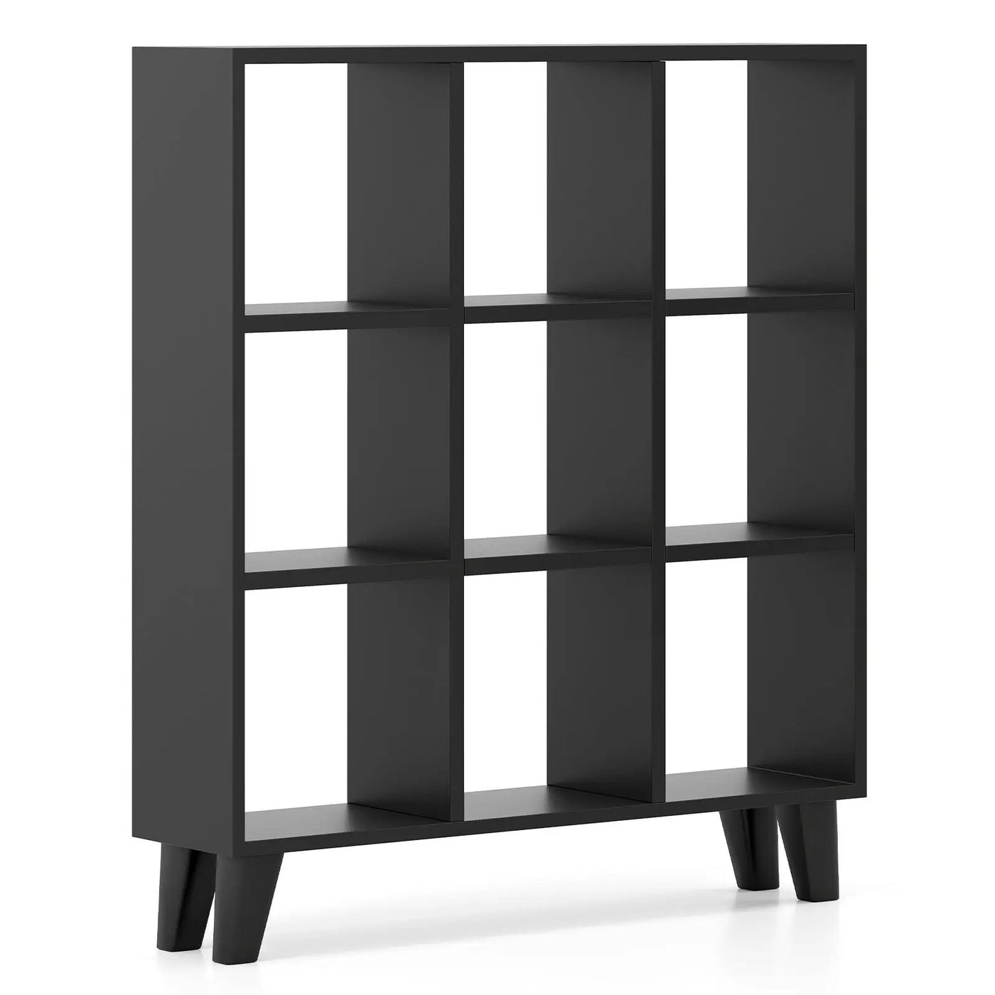 9-Cube Bookcase with 6 Removable Shelves and Raised Support Feet by DirectDeals