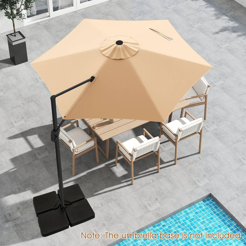 9 FT Cantilever Patio Umbrella with Vented Top and Sun-Protective Canopy by DirectDeals