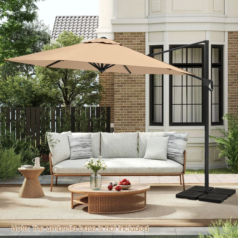 9 FT Cantilever Patio Umbrella with Vented Top and Sun-Protective Canopy by DirectDeals