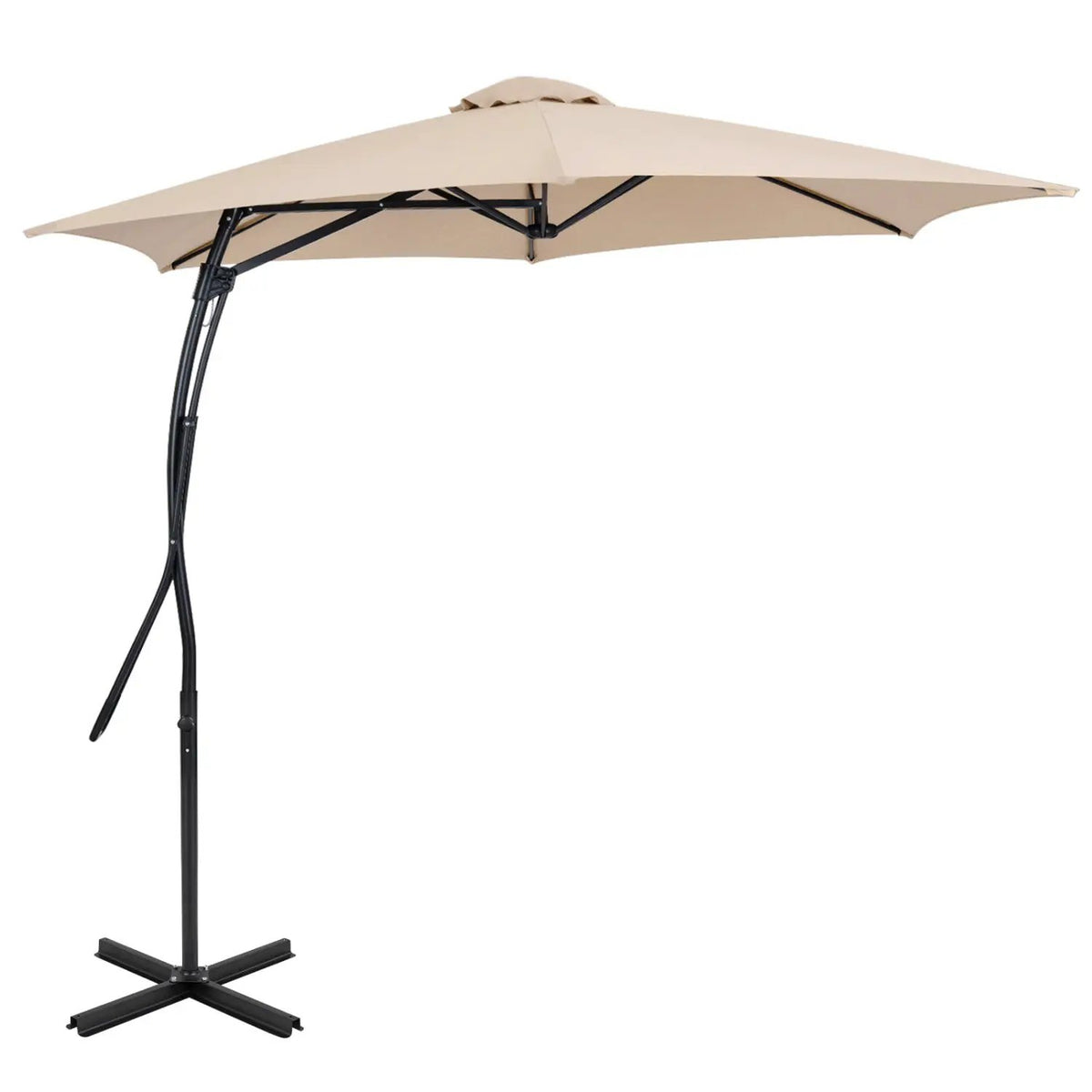 9 FT Cantilever Umbrella with Cross Base and Crank Handle by DirectDeals