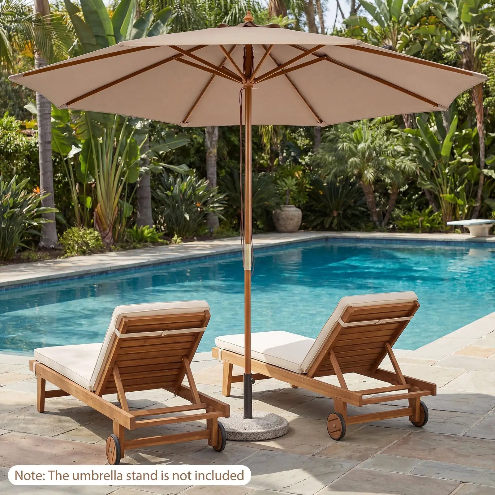 Cantilever Patio Umbrella Base 242 LBS Water and Sand Fillable Weighted Stand by DirectDeals