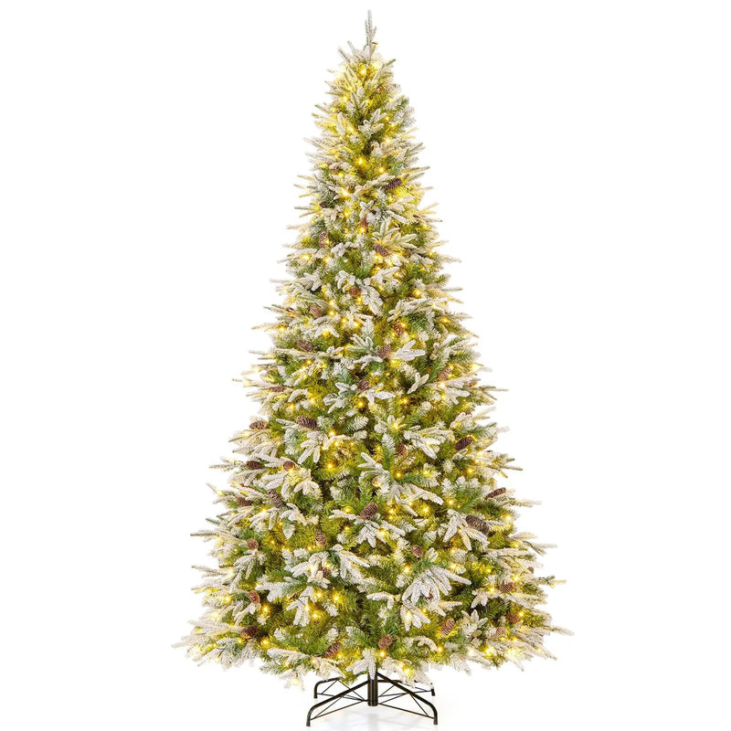6/7.5/9 FT Pre-Lit Artificial Christmas Tree with 765/1135/1871 Tips and 280/470/690 Warm-White LED Lights by DirectDeals