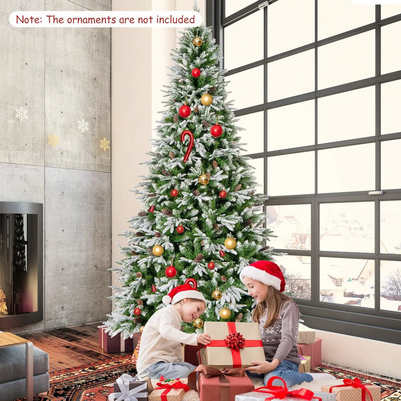 6/7.5/9 FT Pre-Lit Artificial Christmas Tree with 765/1135/1871 Tips and 280/470/690 Warm-White LED Lights by DirectDeals
