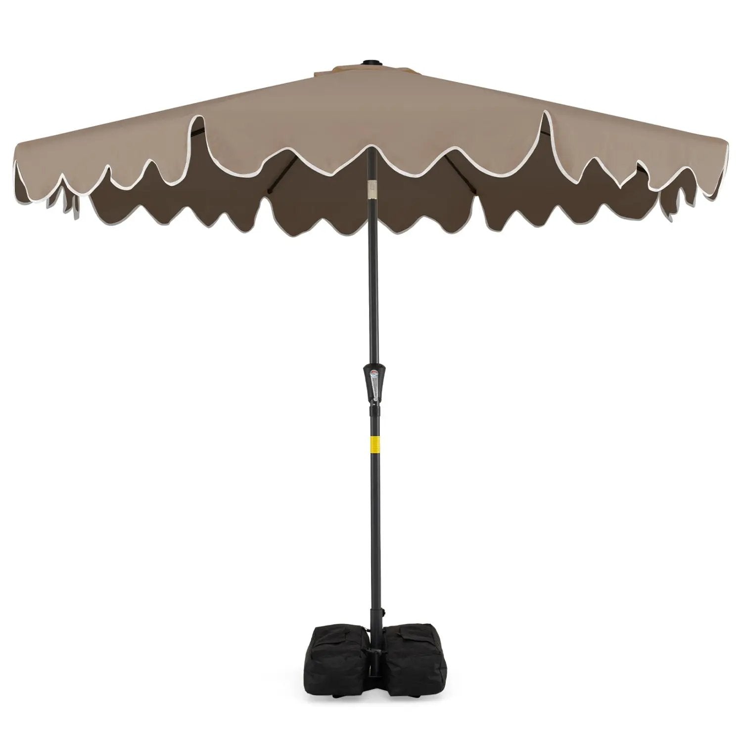 9 Feet Patio Umbrella with Weighted Base and Sandbags by DirectDeals