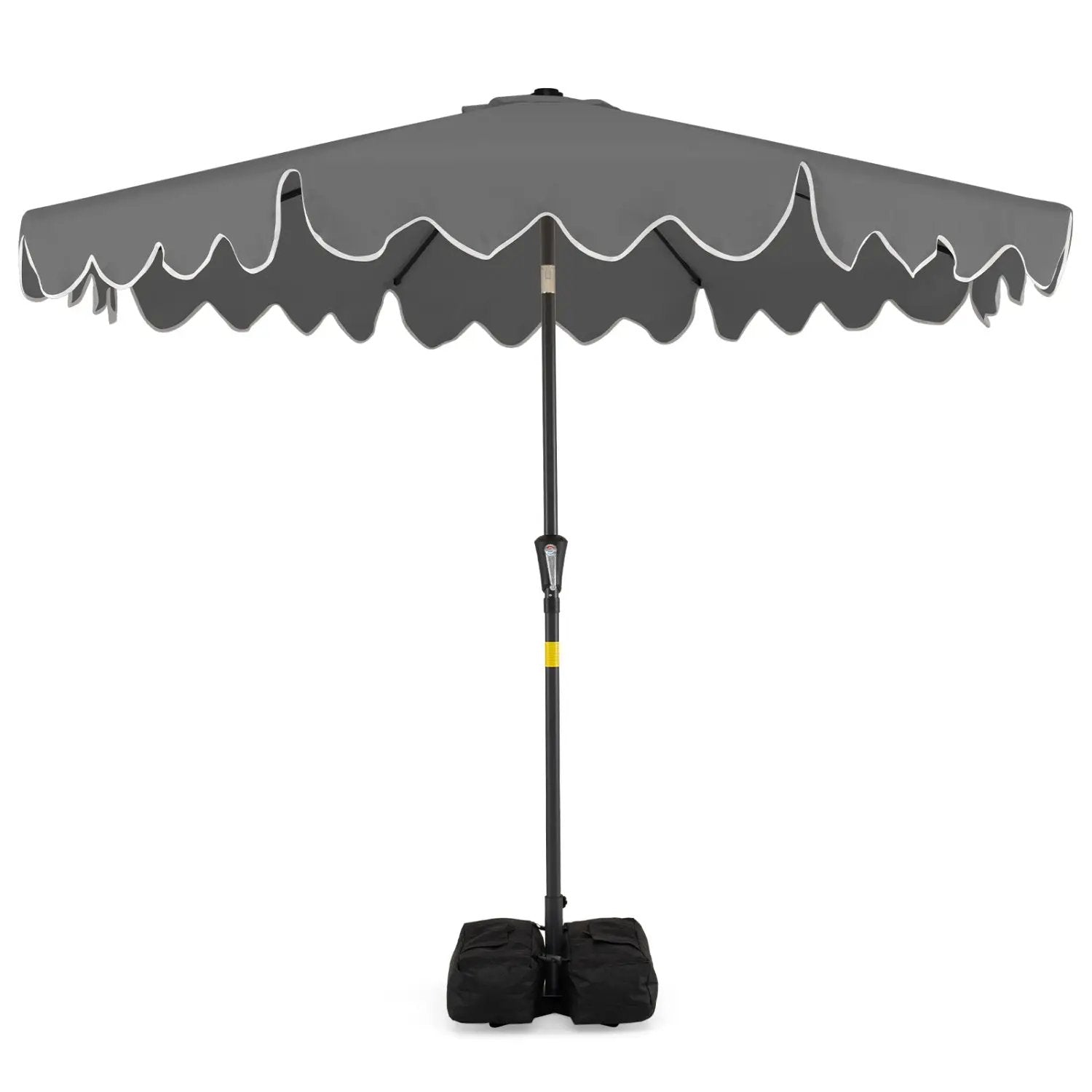 9 Feet Patio Umbrella with Weighted Base and Sandbags by DirectDeals