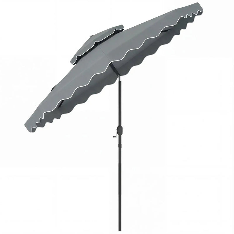 9 Feet Patio Umbrella with Push Button Tilt and Crank by DirectDeals