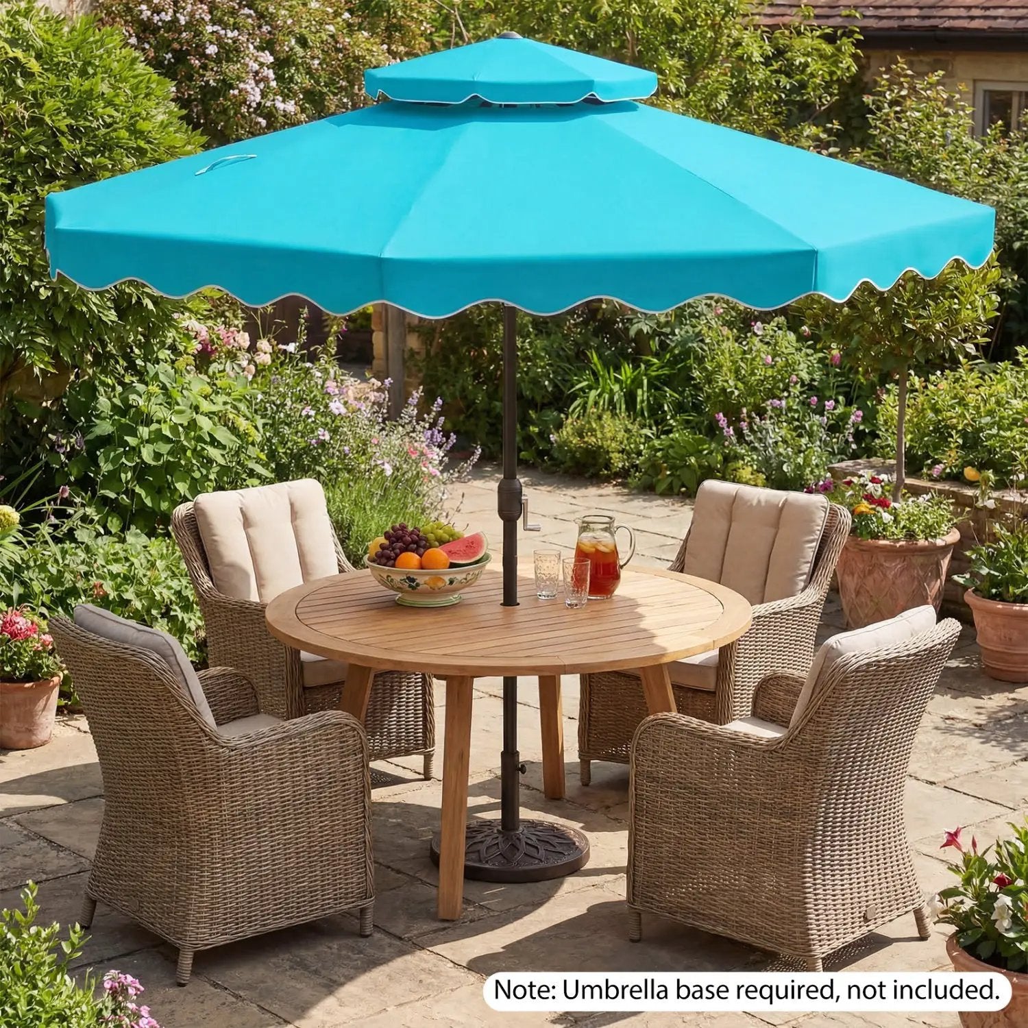 9 Feet Patio Umbrella with Push Button Tilt and Crank by DirectDeals