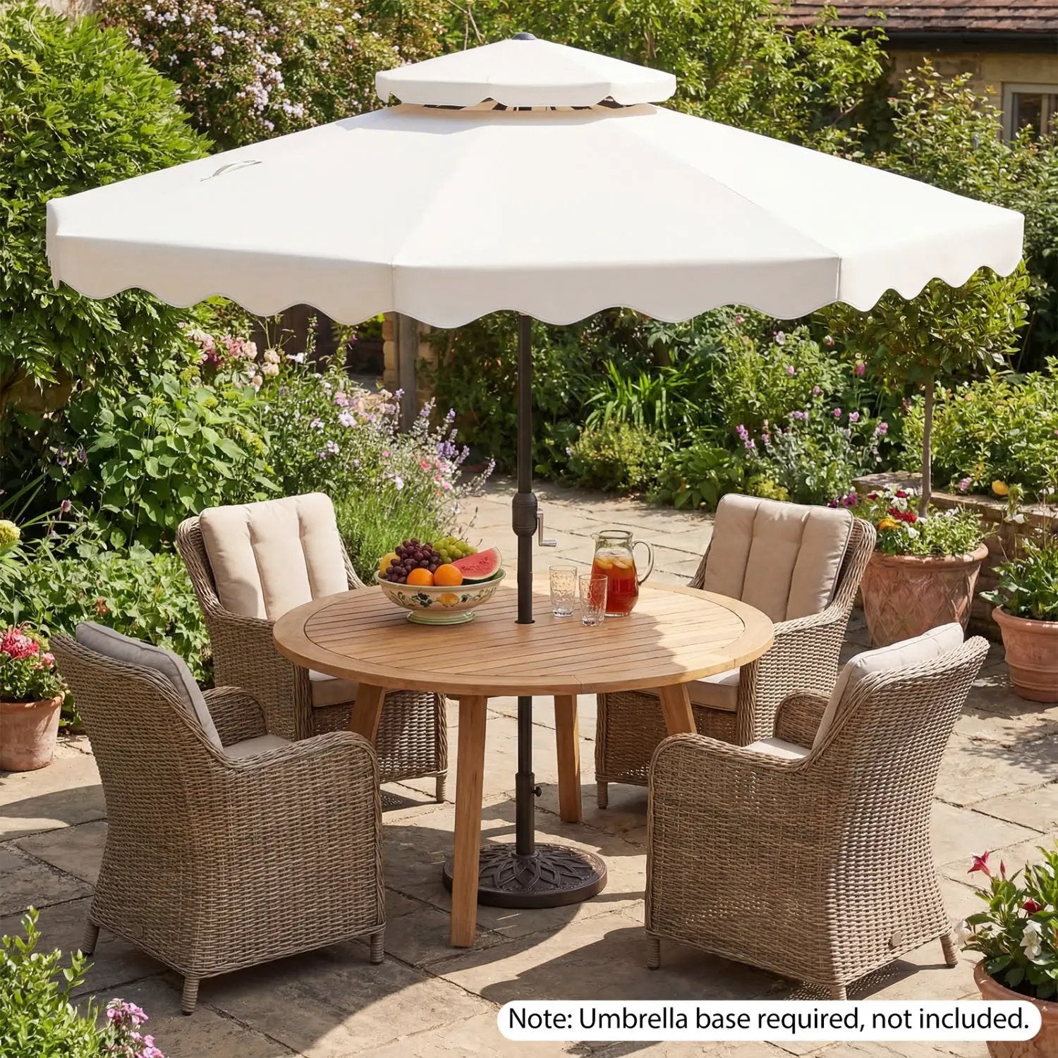 9 Feet Patio Umbrella with Push Button Tilt and Crank by DirectDeals